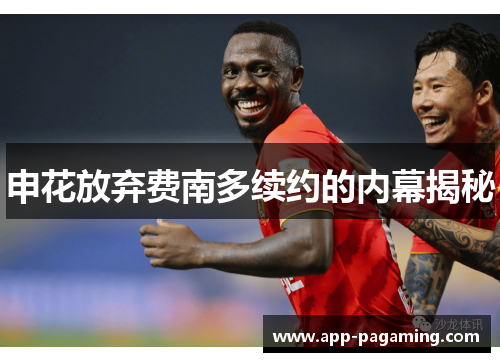 申花放弃费南多续约的内幕揭秘