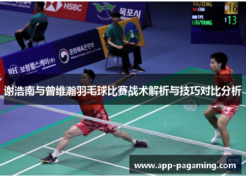 谢浩南与曾维瀚羽毛球比赛战术解析与技巧对比分析