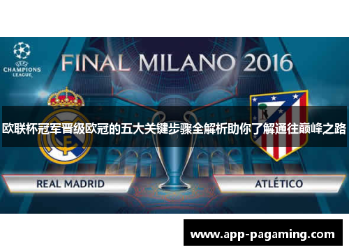 欧联杯冠军晋级欧冠的五大关键步骤全解析助你了解通往巅峰之路