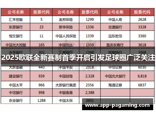 2025欧联全新赛制首季开启引发足球圈广泛关注